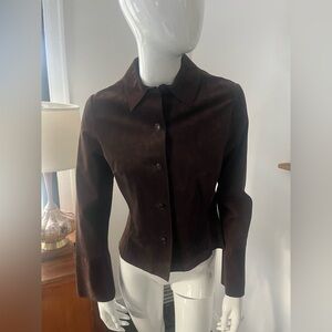 Danier Dark Brown Washable Suede Women's Shirt